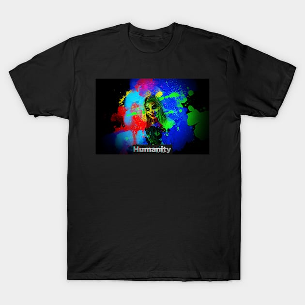 humanity facepainting bride T-Shirt by realglitch